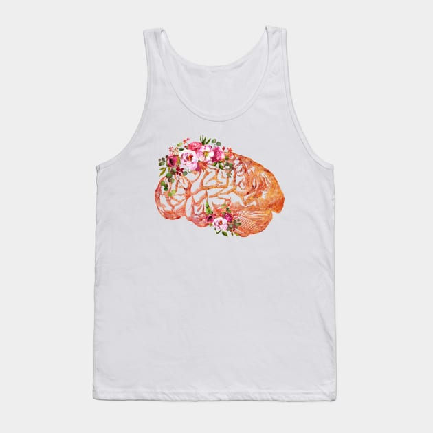 Human Brain Tank Top by erzebeth